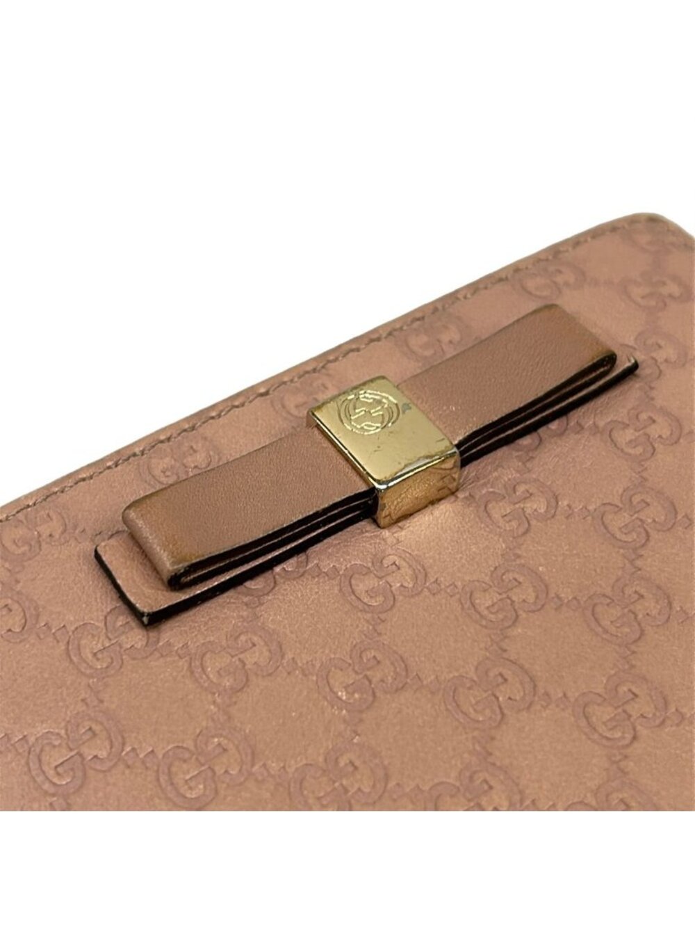 Gucci Pass Case Bowie Pink Beige Leather Shoulder Bag - Picture 8 of 8
